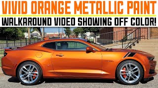 2022 Camaro SS Vivid Orange Metallic Paint Walkaround  Design 1 Package [upl. by Alel]