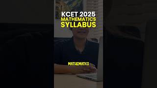 KCET Maths 2025 Syllabus with Chapter wise Weightage shorts kcet kcet2025 kcetmaths [upl. by Ecirb]