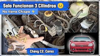 Vibra el Motor y Perdió Fuerza Falla de cilindro Chevy Monza Problema con la Bobina [upl. by Aloise]