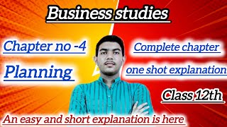 class 12th business studies chapter no 4 Planning  one shot revision complete [upl. by Garihc]