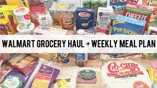 Weekly WalMart Grocery Haul  Meal Plan  May 11 2018 [upl. by Dorris]