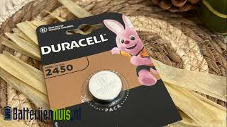 Duracell CR2450  3V lithium batterij  Knoopcel [upl. by Dadivitan]