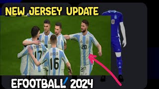 New jersey added efootball 2024Efootball new update v850 [upl. by Lyrradal]