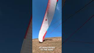 Paragliding SKILLS Launching in STRONG WIND and soaring shorts [upl. by Ardnazxela]