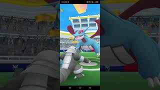 MEGA SALAMENCE RAID WIN AND CATCH IN POKEMON GO RAID pokemonevolutions PG RAID shinypokemon [upl. by Raphael]