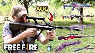 Free Fire Gun in real life  All weapon Gun real life in FreeFire 2020 [upl. by Gnanmos649]