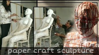 Paper sculpture how to make a paper human sculpture [upl. by Anehsuc50]