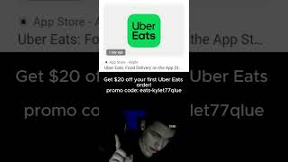 Get 20 off your first Uber Eats order promo code eatskylet77qlue [upl. by Leola]