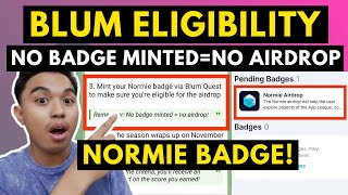 BLUM MINT NORMIE BADGE I NO MINTED BAGDE  NO AIRDROP HOW TO MINT NORMIE BADGE ON BLUM [upl. by Mcclure]