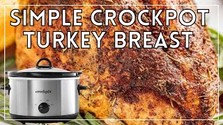 Crockpot Turkey Breast Recipe  Easy to Make Moist amp Tender Turkey Breast  Slow Cooker Turkey [upl. by Anaujahs]