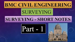 BMC Civil Engineering  survey  BMC survey Short notes  PART 1 [upl. by Laveen]