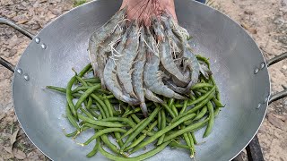 Shrimp And Green Bean Stir Fry  Easy Vegetable And Shrimp Recipe  String Bean And Shrimp [upl. by Cutlerr]