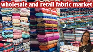 wholesale and retail fabric market  kolkata barabazar wholesale market [upl. by Alag]