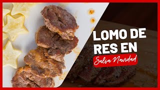 🥩 Cómo preparar LOMO DE RES en salsa de vino tinto 🥩  Recetas navideñas [upl. by Ajnot588]