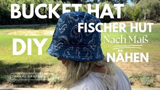 Bucket Hat  Fischerhut nähen für Groß und Klein Nach eigenen Maßen  DIY mit Annas Nähschule [upl. by Lacefield]