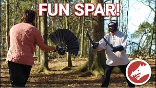 War Fan Tessen vs Butterfly Knives [upl. by Otto]