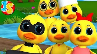 Five Little Ducks Went Swimming One Day  Ducks Song  Nursery Rhymes  Kids Songs [upl. by Uol]