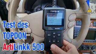 Test des OBD2 Scanner  Topdon Artilink 500  30 Rabattcode für euch [upl. by Ecyak]