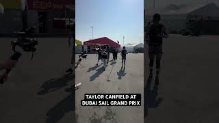 Taylor Canfield walking out for practice racing at the Dubai Sail Grand Prix sailgp [upl. by Jardena]