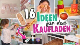 16 DIY Ideen für Kaufladen  Zubehör 💡 Kaufmannsladen small foot x mamiblock [upl. by Naie]