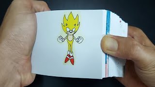 Flipbook Super Sonic  Sonic the Hedgehog 2 [upl. by Hartmunn]