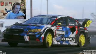 xQc REACTS to Gymkhana 2020 Travis Pastrana Takeover Ultimate Hometown Shred in an 862hp SubaruSTI [upl. by Lleirbag579]