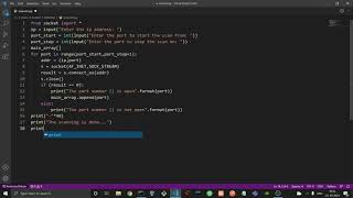 Creating A TCP Port Scanner Using Python  Part 12 [upl. by Mikes]