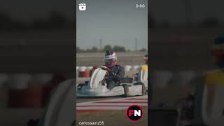 Formula 1 Driver Carlos Sainz in a GoKart Shorts [upl. by Rennug]