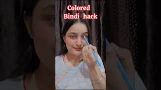 bindis using color penclis 😍viralvideo youtubeshorts ytshortsvideo makeup [upl. by Aiouqahs]