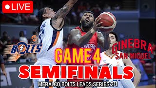 GINEBRA vs MERALCO GAME 4 SEMIFINALS PHILIPPINE CUP 2024 LIVE SCORES [upl. by Dias]