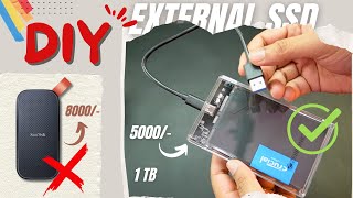 Make Your Own External SSD at Cheaper Cost Using Internal SSD DIY  Hindi [upl. by Sucitivel]