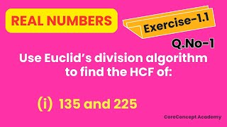 How to find HCF using Euclids Division Algorithm  Class X  Real Number [upl. by Anitniuq]