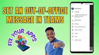 How to Set an OutOfOffice Message in Microsoft Teams [upl. by Aniar]