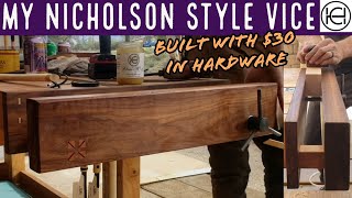 Build This Nicholson Style Workbench Vice  DIY Roubo Workholding  work holding  bench vice [upl. by Okun]