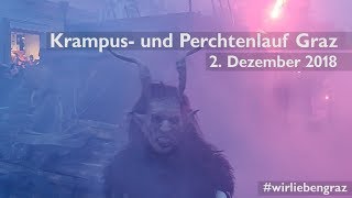 Perchtenlauf in Graz 2018  Krampuslauf in der Herrengasse [upl. by Seyah623]