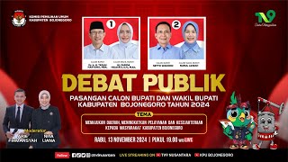 🔴LIVE Debat Publik Pasangan Calon Bupati dan Wakil Bupati Kabupaten Bojonegoro tahun 2024 [upl. by Eula704]