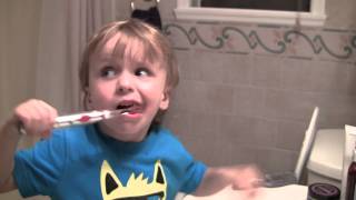 3 Year Old Autistic Boy Brushing Teeth and Stimming [upl. by Torry]