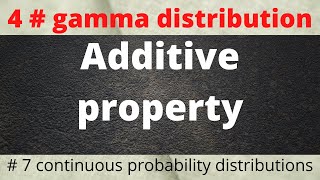 Additive property of gamma distribution  definition and proof of additive property of gamma distrib [upl. by Ahsiekar]