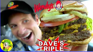 Wendys® DAVES TRIPLE® CHEESEBURGER Review 🍔 X 3  Peep THIS Out 👧 [upl. by Walton317]