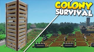 SKYSCRAPER FARM amp OUTSIDE THE WALLS  Colony Survival Gameplay Ep 9 [upl. by Sheaff]