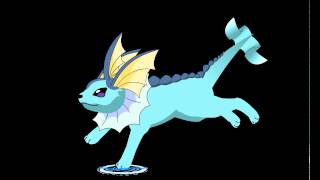 Vaporeon Eeveelution  Flash Animation [upl. by Airda]