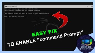 Fix CMD Blocked by Administrator Error on Windows – Quick Solution [upl. by Letnuahc]