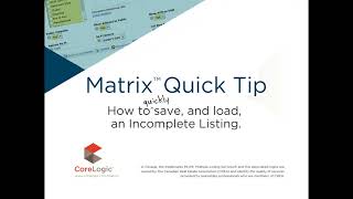 Matrix Save As Incomplete [upl. by Snook]