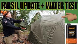 Fabsil update amp water test  waterproof bivvy  carp fishing [upl. by Trev]