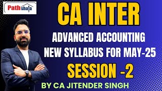 CA INTER  ADVANCED ACCOUNTING SESSION 2  BY CA JITENDER SIR [upl. by Elocaj]