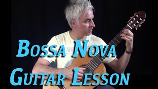 bossa nova guitar lesson 1  guitar tutorial easy [upl. by Dougherty]