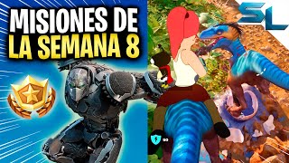 Como COMPLETAR TODAS las MISIONES DE LA SEMANA 8 TEMPORADA 3 CAPITULO 4 FORTNITE [upl. by Nordin]