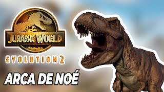 TYRANNOSAURUS VS GIGANOTOSAURUS  JURASSIC WORLD EVOLUTION 2 ARCA DE NOÉ [upl. by Enelehs849]