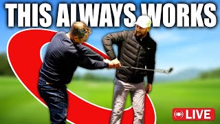 LONGER amp STRAIGHT Irons in 2 EASY STEPS Live Golf Lesson [upl. by Huff]