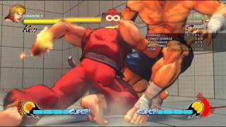 Street Fighter 4 PC Ken 27 Hit Combo [upl. by Pesek]